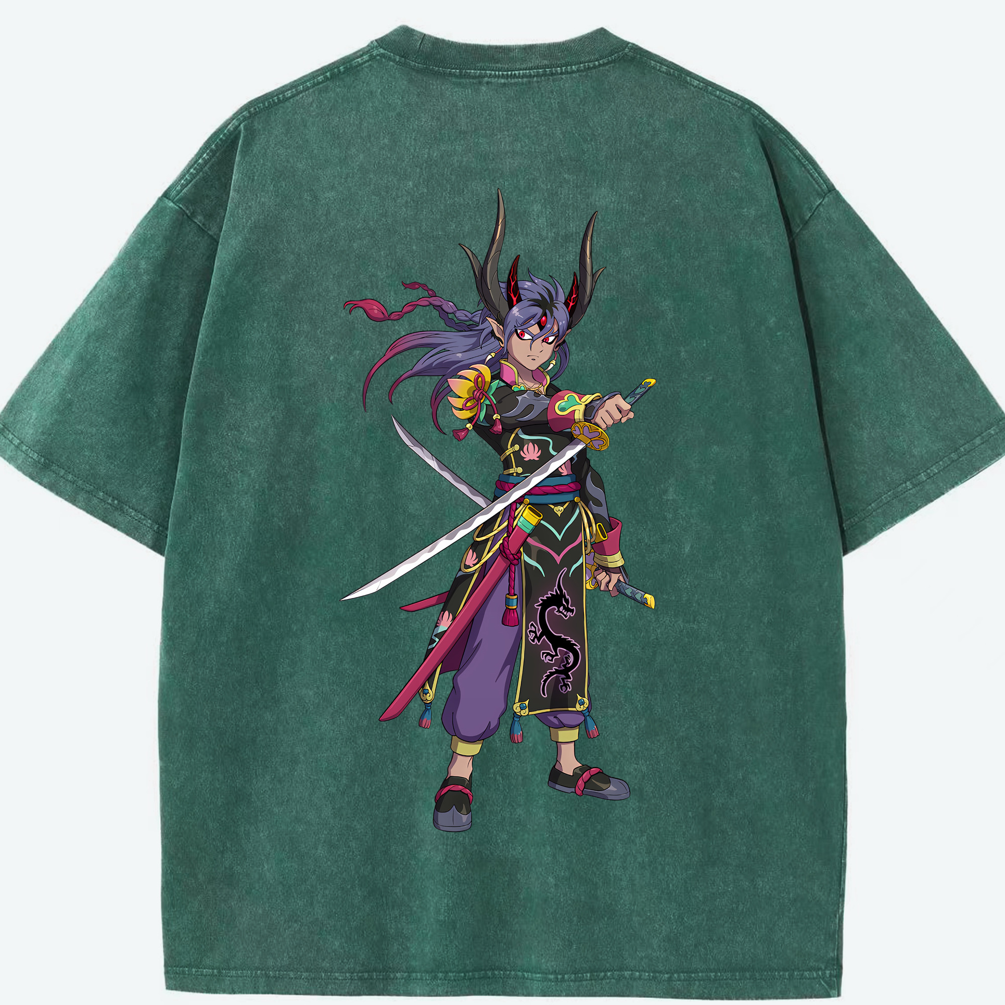 （画像用） 妖怪ウォッチ Yo-kai Watch 綿100% ヴィンテージ風 半袖Tシャツ（背面プリント）